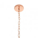 Luthor Medium Copper Pendant Light, Glass, Iron