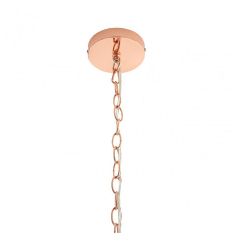 Luthor Medium Copper Pendant Light, Glass, Iron
