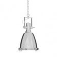 Luthor Small Chrome Plain Pendant Light, Chrome, Glass, Iron, Silver