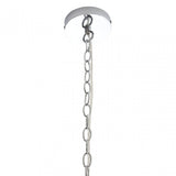 Luthor Small Chrome Plain Pendant Light, Chrome, Glass, Iron, Silver