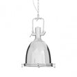 Luthor Large Chrome Plain Pendant Light, Chrome, Glass, Iron, Silver