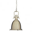 Luthor Large Antique Brass Pendant Light, Glass, Iron, Brass