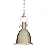 Luthor Large Antique Brass Pendant Light, Glass, Iron, Brass
