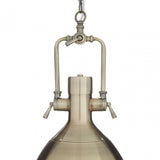 Luthor Large Antique Brass Pendant Light, Glass, Iron, Brass