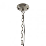 Luthor Large Gunmetal Pendant Light, Glass, Iron, Grey