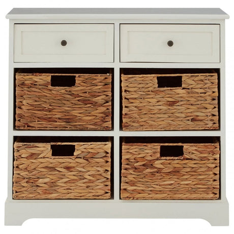 Zloop Cabinet, Paulownia Wood, Water Hyacinth, Cream