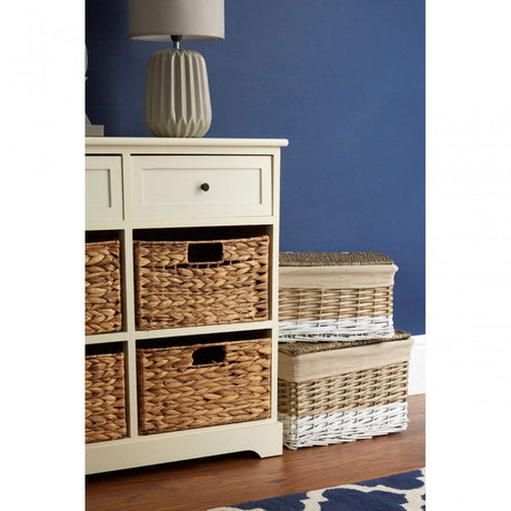 Zloop Cabinet, Paulownia Wood, Water Hyacinth, Cream