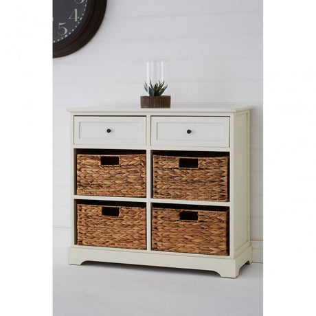 Zloop Cabinet, Paulownia Wood, Water Hyacinth, Cream