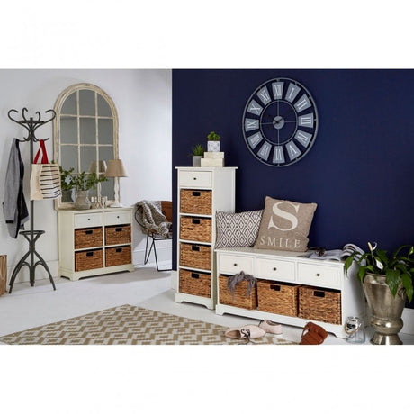 Zloop Cabinet, Paulownia Wood, Water Hyacinth, Cream