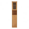Portland Floor Standing Cabinet, Glass, Melamine, Oak Veneer, Particle Board, Natural