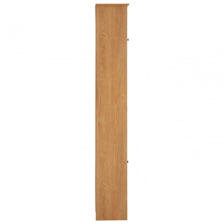 Portland Floor Standing Cabinet, Glass, Melamine, Oak Veneer, Particle Board, Natural