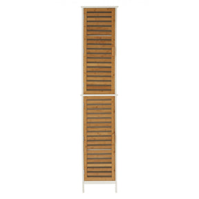 Floorstanding Cabinet, Bamboo, Particle Board, Melamine, White