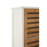 Floorstanding Cabinet, Bamboo, Particle Board, Melamine, White