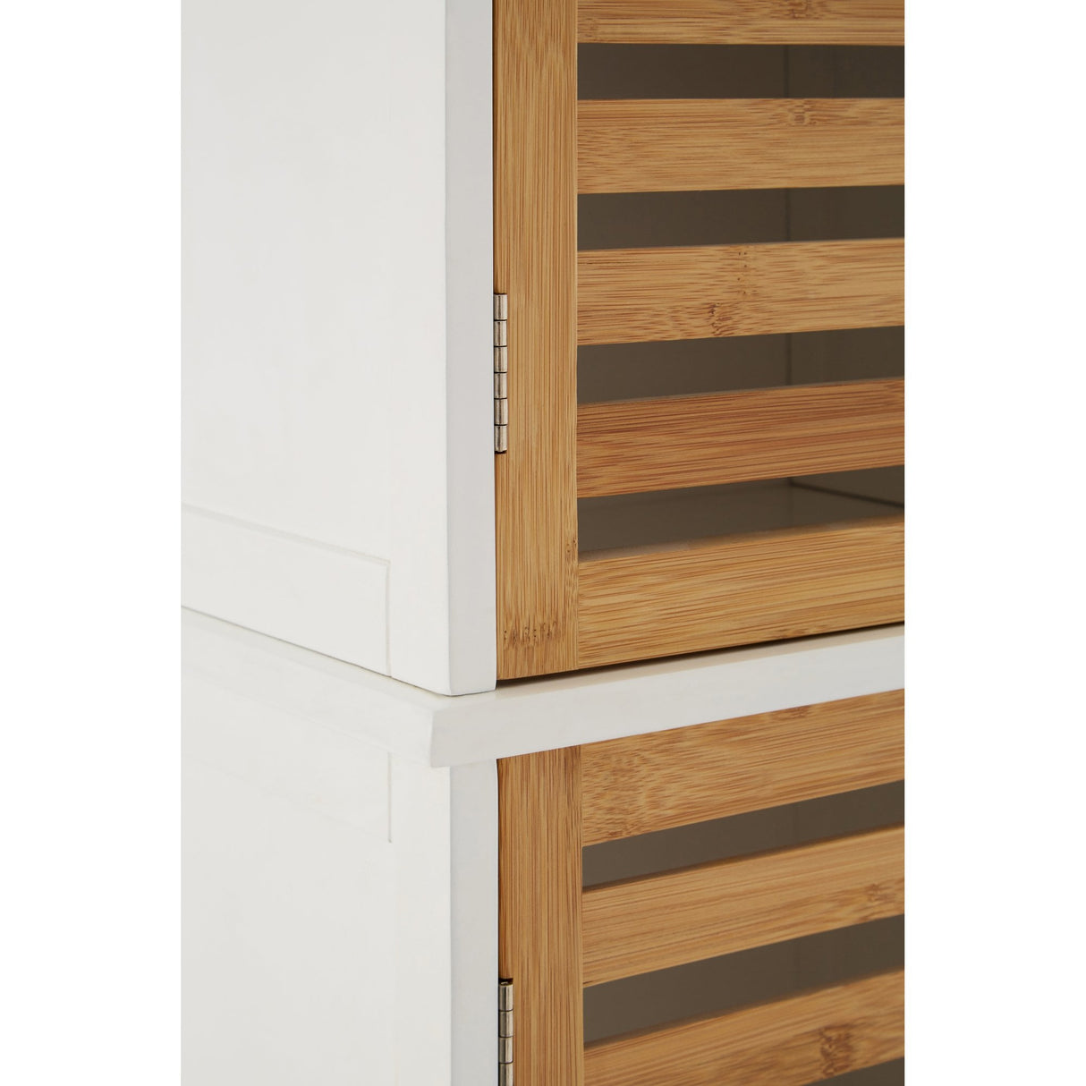 Floorstanding Cabinet, Bamboo, Particle Board, Melamine, White
