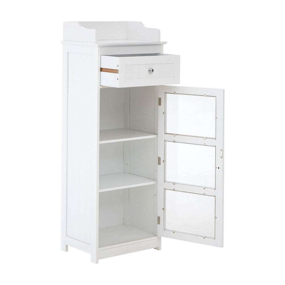Portland Floor Standing Cabinet, Wood, White