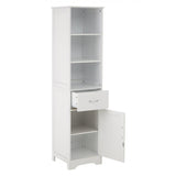Portland Tall Cabinet, Wood, White