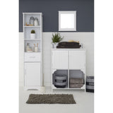Portland Tall Cabinet, Wood, White