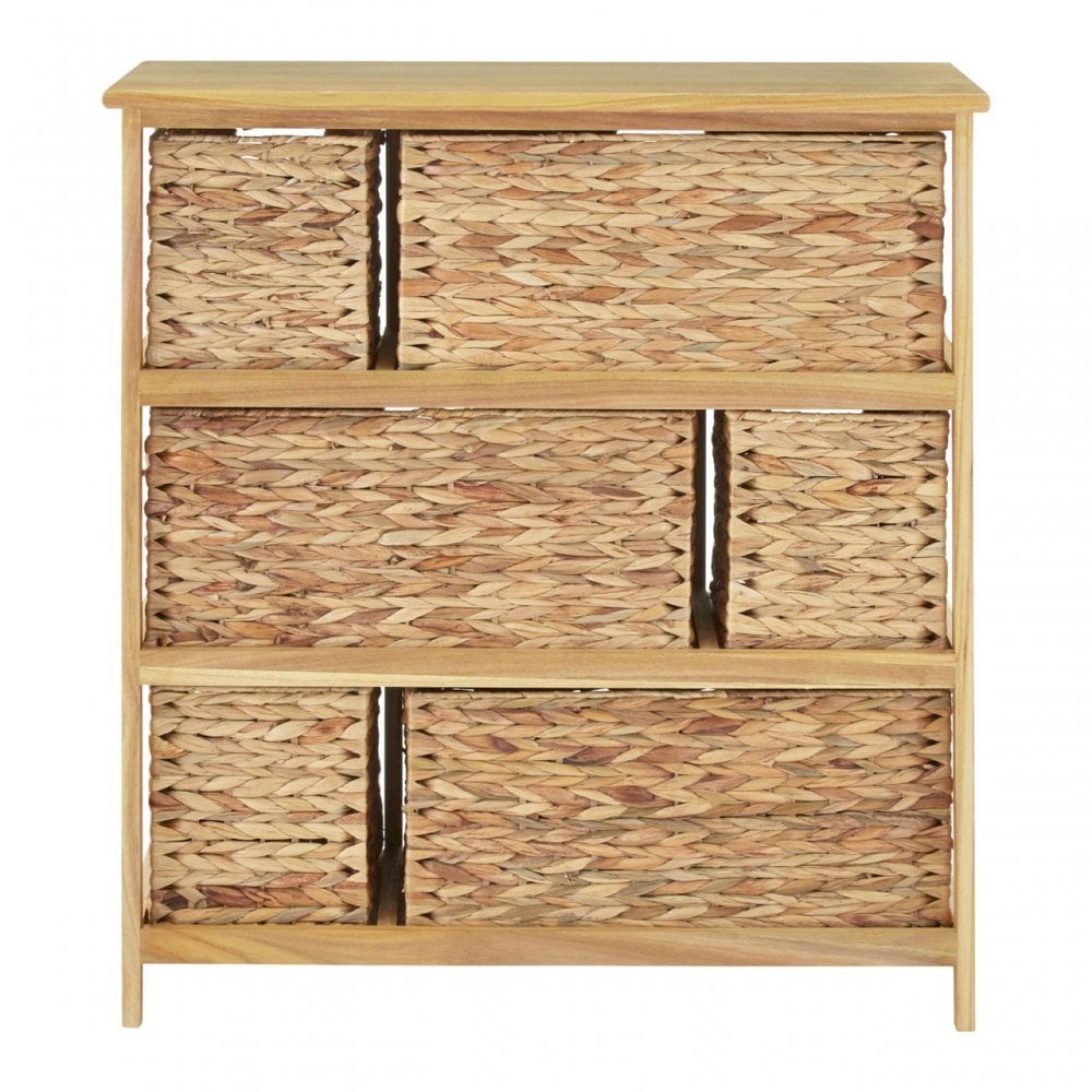 Storage Unit, Paulownia Wood, Water Hyacinth, Natural