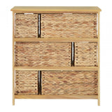 Storage Unit, Paulownia Wood, Water Hyacinth, Natural