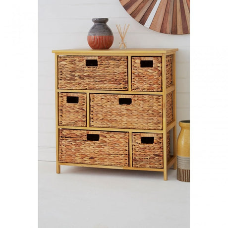 Storage Unit, Paulownia Wood, Water Hyacinth, Natural