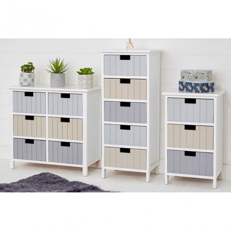 Fubb Drawer Chest, Wood, Paulownia Wood, Multi-Coloured