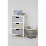 New England Drawer Chest, Wood, Paulownia Wood, Multi-Coloured