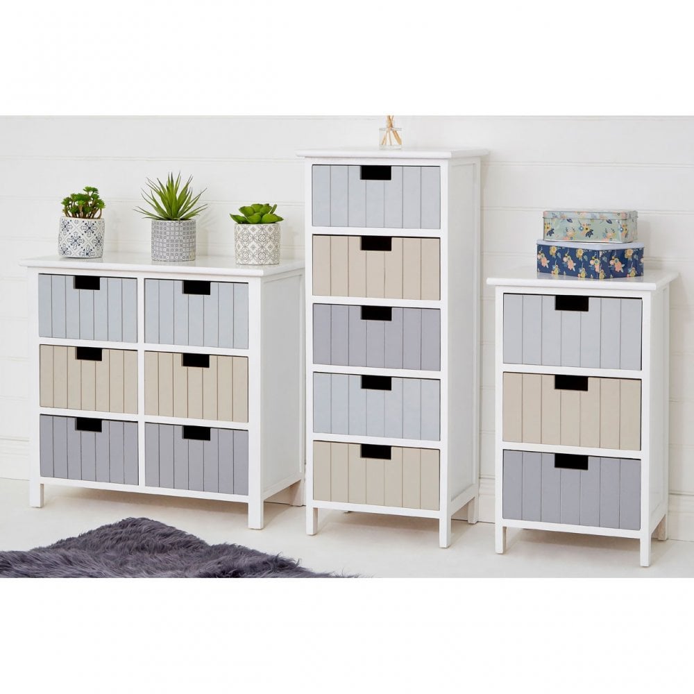 Fubb Drawer Chest, Wood, Paulownia Wood, Multi-Coloured