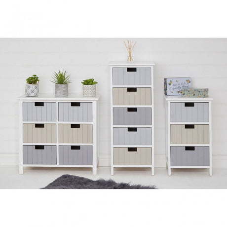 Fubb Drawer Chest, Wood, Paulownia Wood, Multi-Coloured