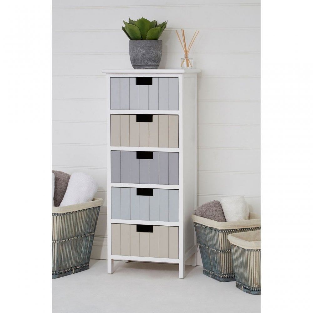 Fubb Drawer Chest, Wood, Paulownia Wood, Multi-Coloured