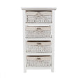 White Storage Unit, Paulownia Wood, Maize, White