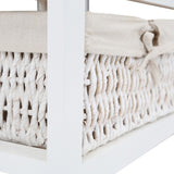 White Storage Unit, Paulownia Wood, Maize, White