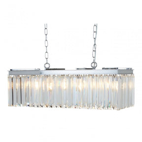 Tuskin Pendant Light, Iron, K9 Crystal, Silver