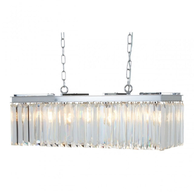 Tuskin Pendant Light, Iron, K9 Crystal, Silver