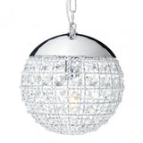 Tuskin Pendant Light, Iron, K9 Crystal, Silver