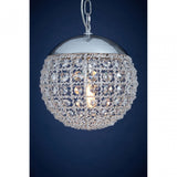 Tuskin Pendant Light, Iron, K9 Crystal, Silver