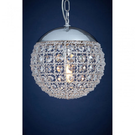 Tuskin Pendant Light, Iron, K9 Crystal, Silver