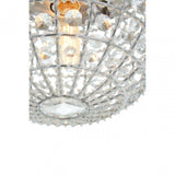 Tuskin Pendant Light, Iron, K9 Crystal, Silver