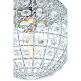 Tuskin Pendant Light, Iron, K9 Crystal, Silver