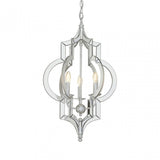 Tuskin Pendant Light, Glass, Iron, Silver