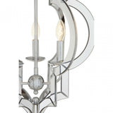 Tuskin Pendant Light, Glass, Iron, Silver