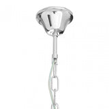 Tuskin Pendant Light, Glass, Iron, Silver