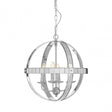 Tuskin Pendant Light, Glass, Iron, Silver