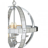 Tuskin Pendant Light, Glass, Iron, Silver