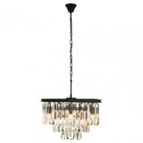 Tuskin Pendant, Crystal, Iron, Black