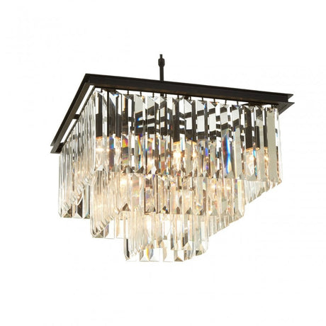 Tuskin Pendant, Crystal, Iron, Black