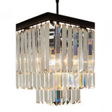 Tuskin Pendant, Crystal, Iron, Black