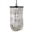 Tuskin Pendant Light, Crystal, Iron, Black