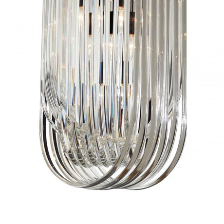 Tuskin Pendant Light, Crystal, Iron, Black