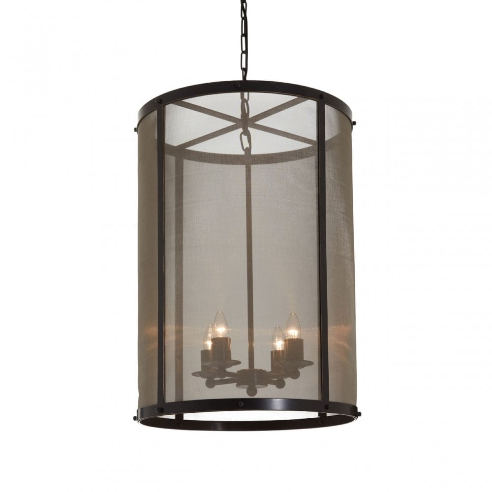 Townhouse Pendant Light, Gauze, Iron