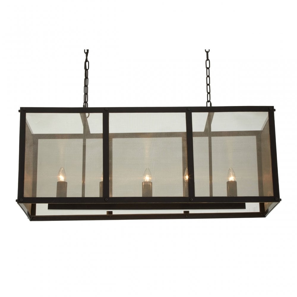 Townhouse Pendant Light, Gauze, Iron